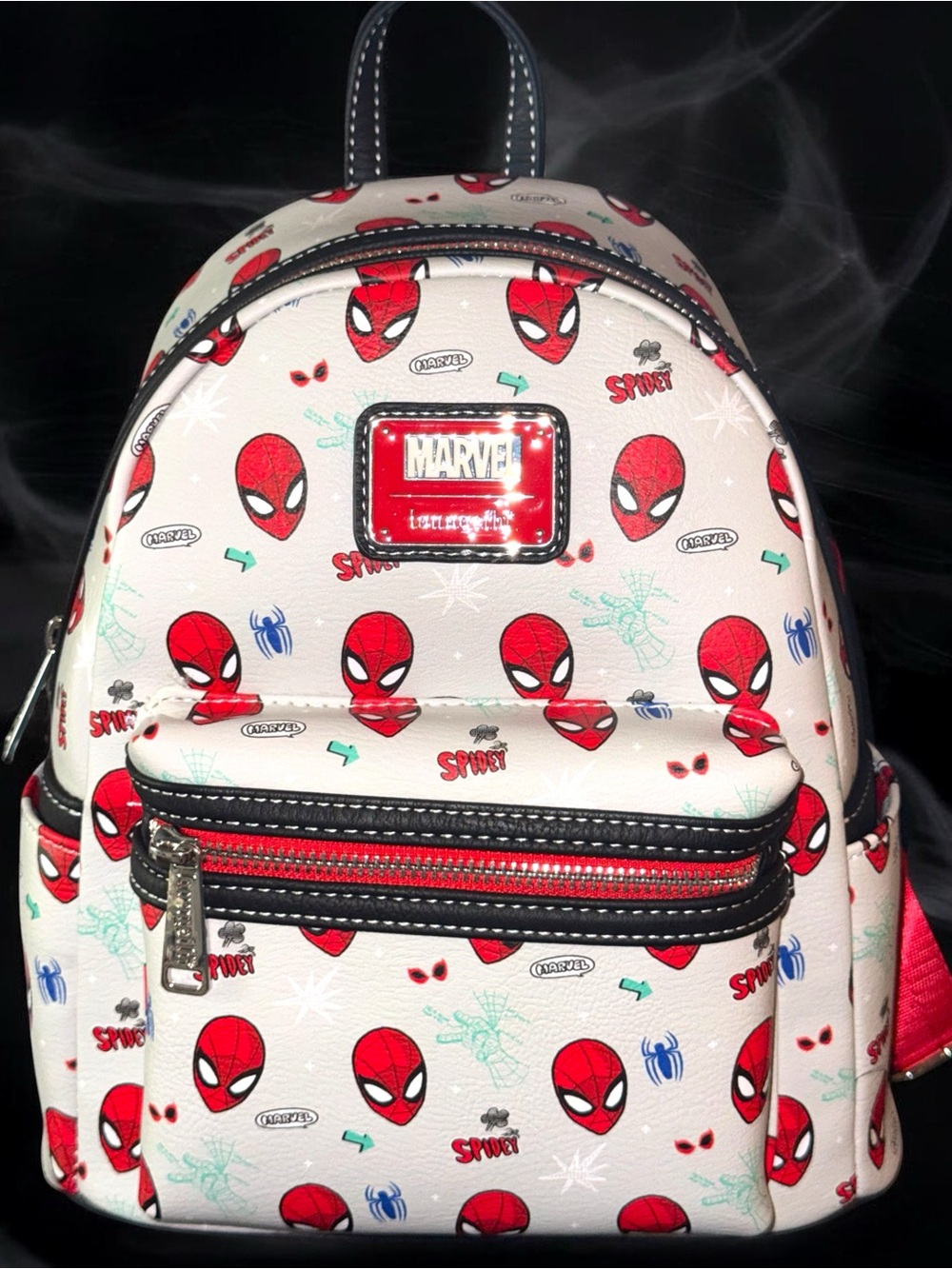 Loungefly Disney Parks Marvel Spider-Man AOP Mini Backpack